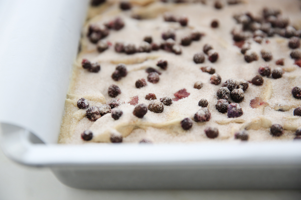 pre-baked blueberry cake
