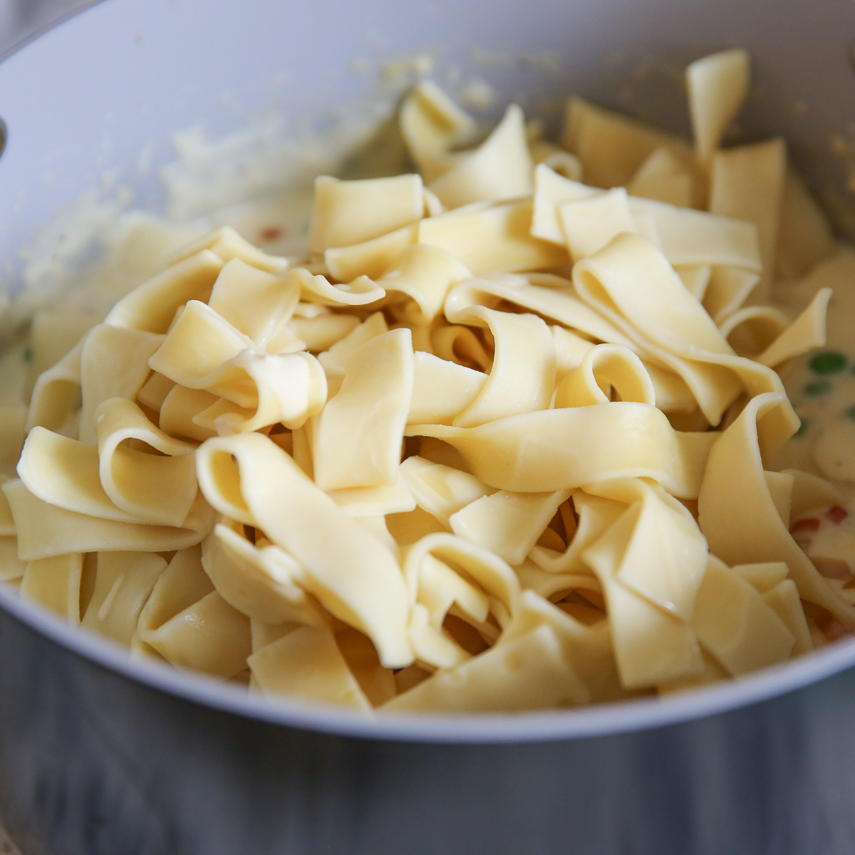 noodles in a stock pot
