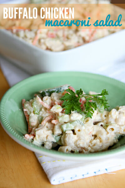 Easy Buffalo Chicken Mac Salad from Our Best Bites