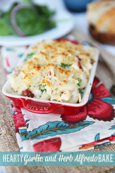 Garlic and Herb Alfredo Bake by Our Best Bites