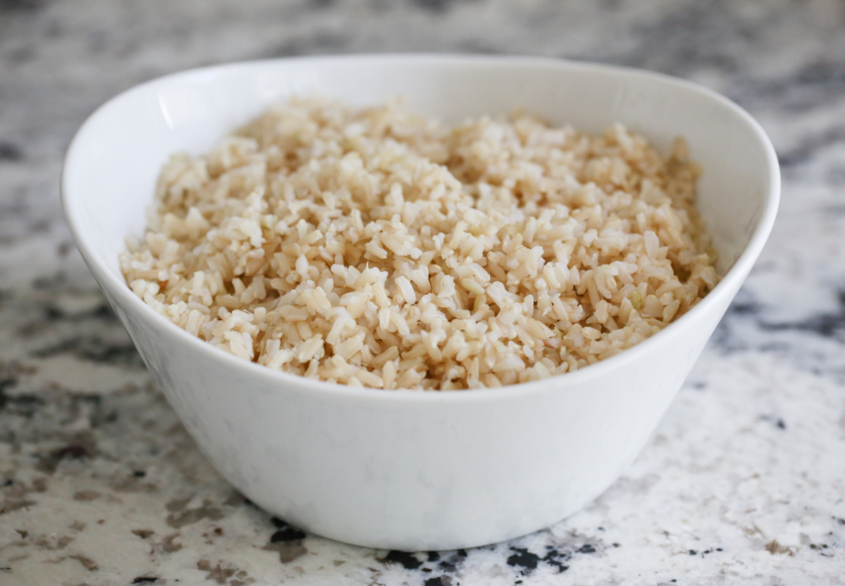 brown rice in a bowl