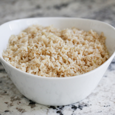 brown rice in a bowl