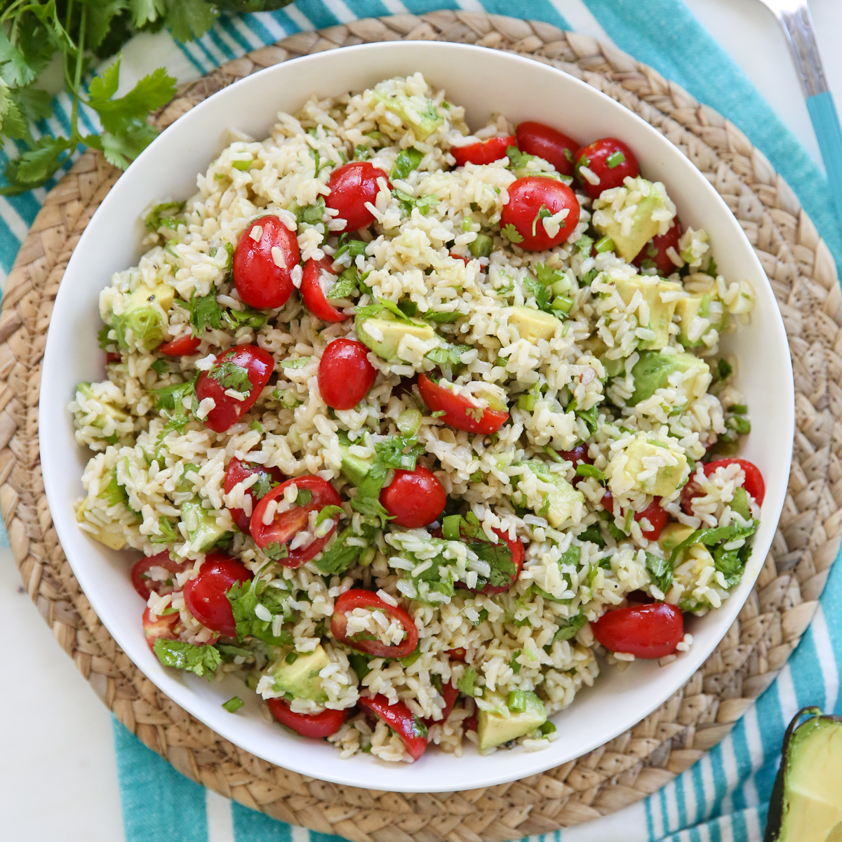 southwest brown rice salad