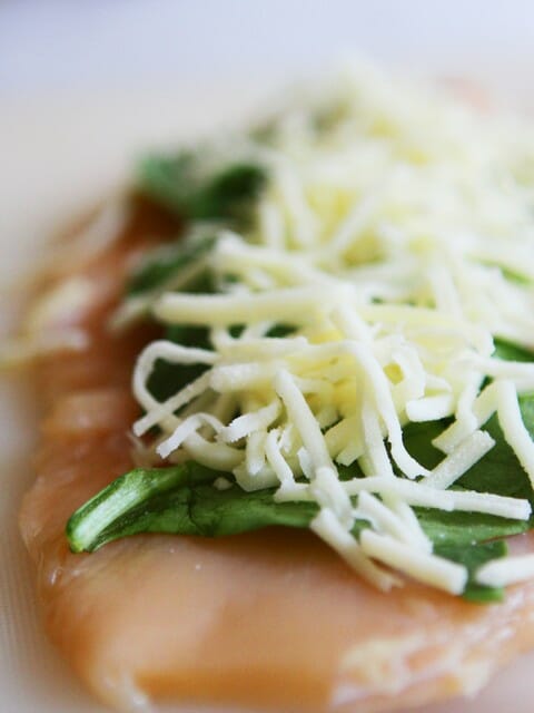 Chicken breasts stuffed with garlic-herb ricotta and mozzarella cheese. So delicious and easier than it looks!