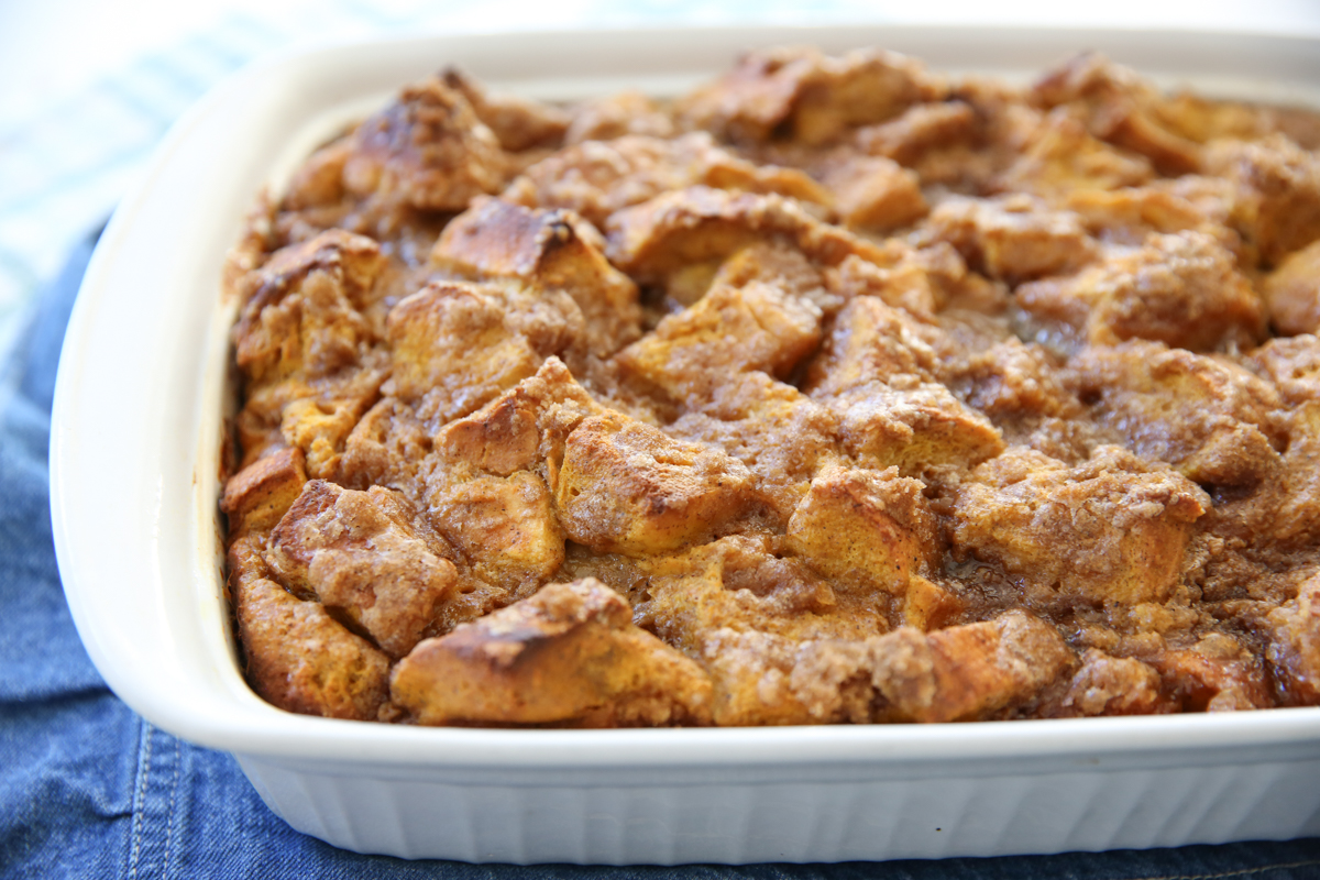 baked overnight pumpkin french toast