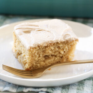 our best bites apple snack cake on a serving plate