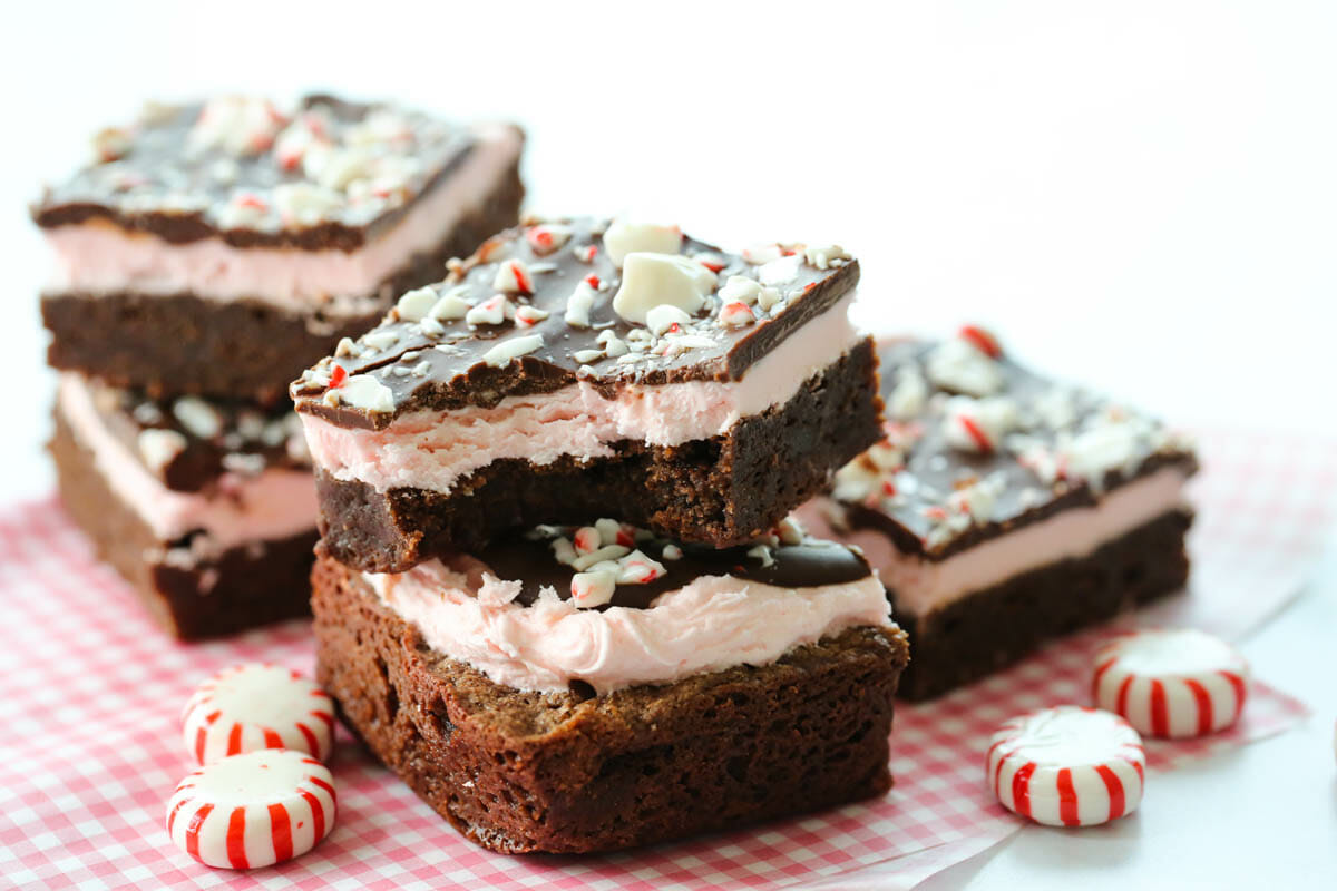 Peppermint Candycane Brownies