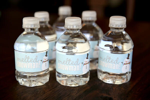 Melted Snowman Water Bottle Wraps