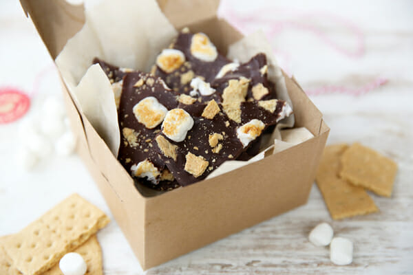 Dark Chocolate with Marshmallows and Grahams