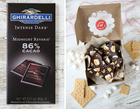 Dark Chocolate with Toasted Mallows and Grahams