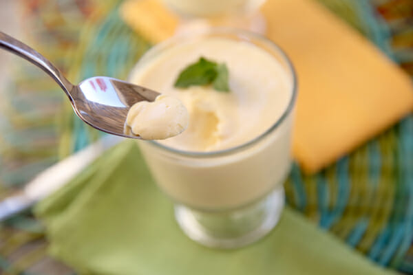 Passion Fruit Mousse on a Spoon