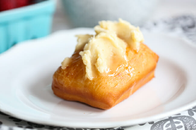 honey butter on scone