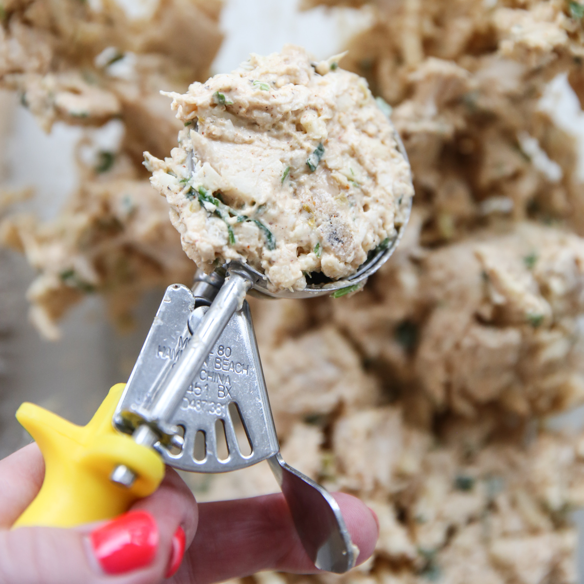 chicken taquito filling in a bowl