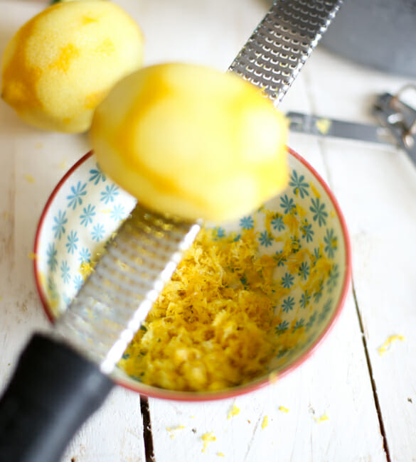 frozen lemon custard grated lemon zest