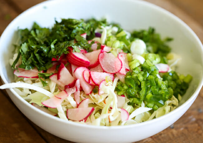 tossed slaw for fish tacos