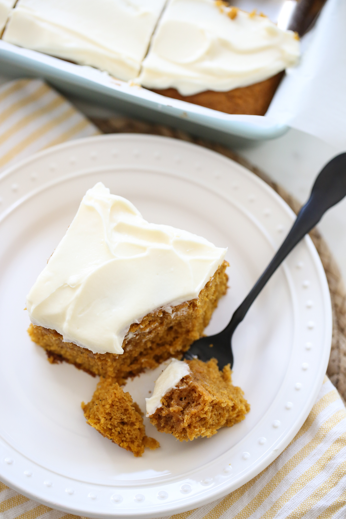 slice of pumpkin cake