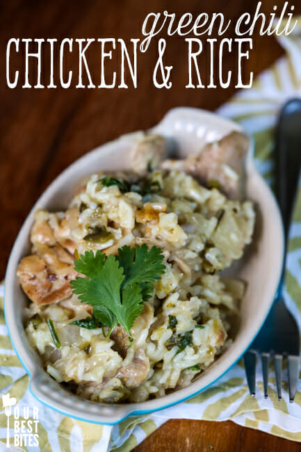 Green Chile Chicken and Rice from Our Best Bites