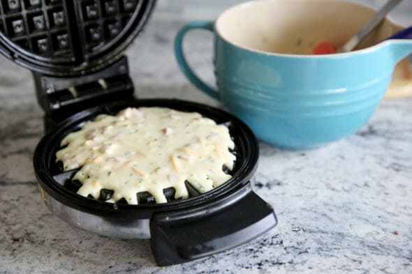 Cheddar Waffles_Cooking