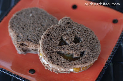 pumpkin shaped sandwich
