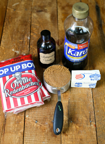 crispy salted caramel popcorn ingredients