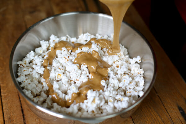 crispy salted caramel popcorn