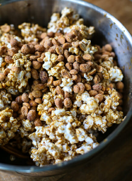 crispy salted caramel popcorn