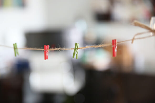 Clothes Pins on Twine