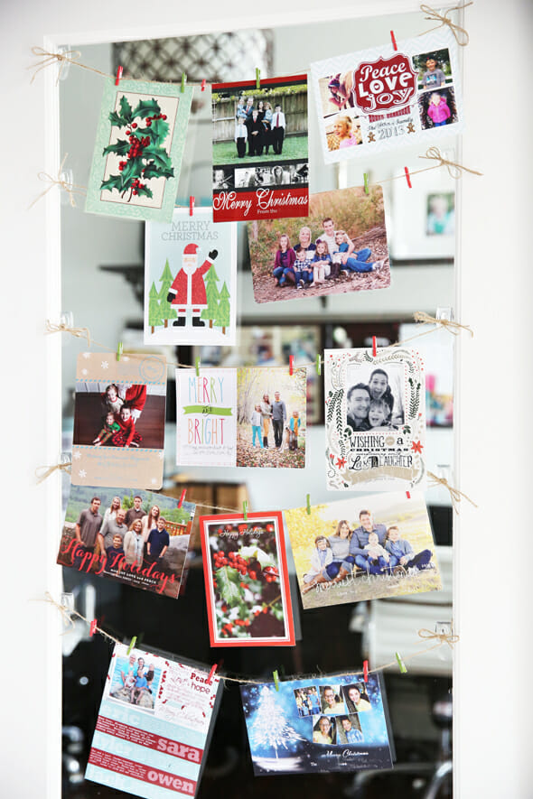 Easy Christmas Card Display