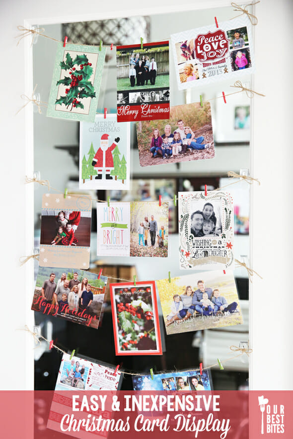 Easy and Inexpensive Christmas Card Display from Our Best Bites