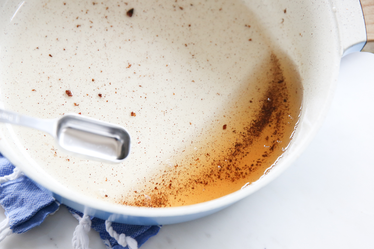bacon drippings in pan