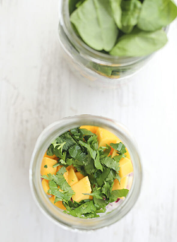 Mango Salad Jars Top View