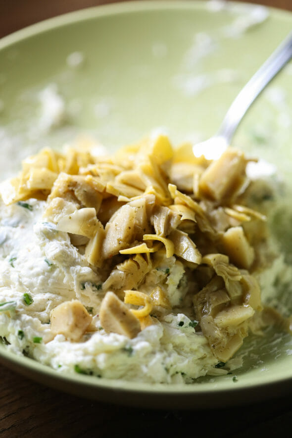 garlic artichoke stuffed mushrooms_artichoke hearts