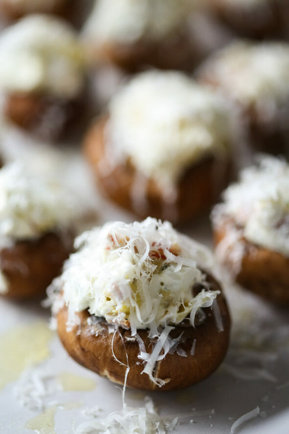 garlic artichoke stuffed mushrooms_prepped