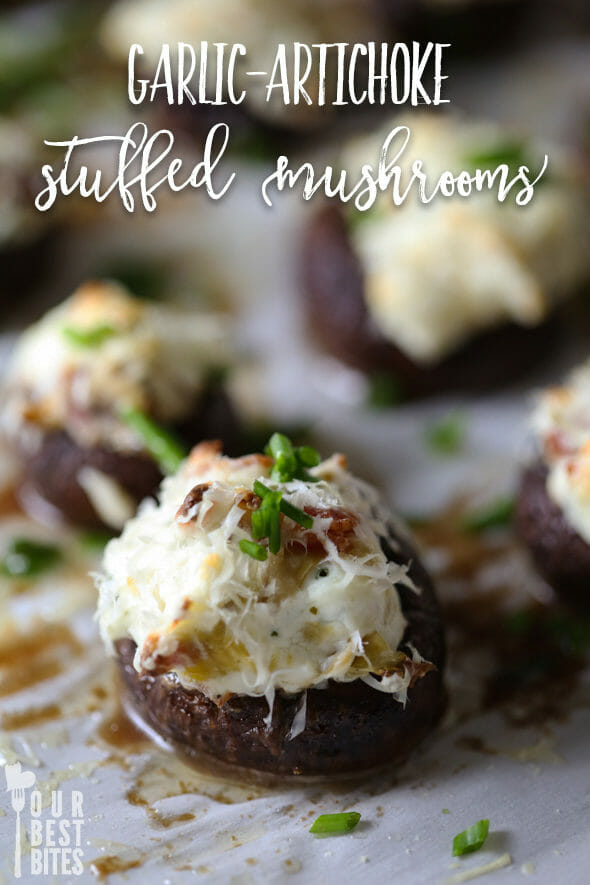 garlic artichoke stuffed mushrooms