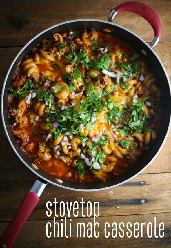 Stovetop Chili Mac Casserole from Our Best Bites