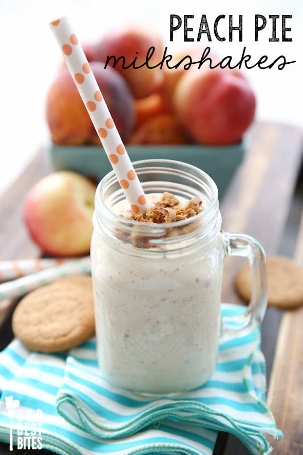 Peach Pie Milkshakes from Our Best Bites