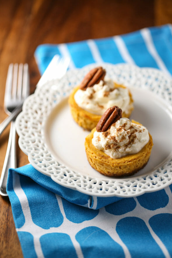 Mini Pumpkin Tarts Served
