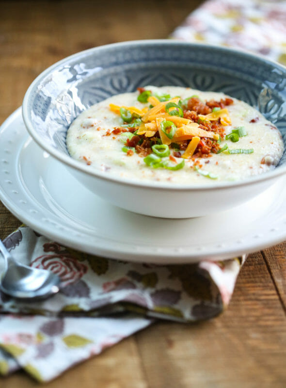 Creamy Loaded Cheese Grits from Our Best Bites