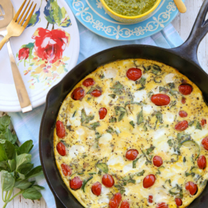 Zucchini Caprese Frittata by Our Best Bites