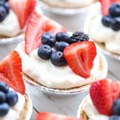 cream and berry filled tarts