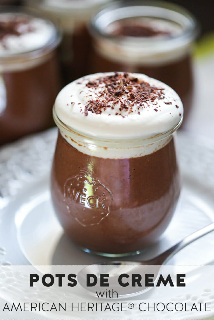 Chocolate Pots de Creme with American Heritage Chocolate