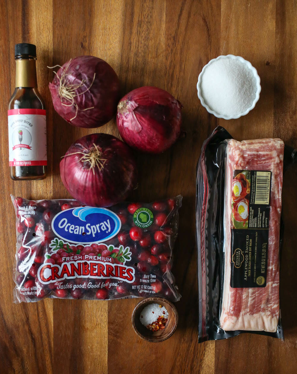 Cranberry-Bacon Onion Jam Ingredients