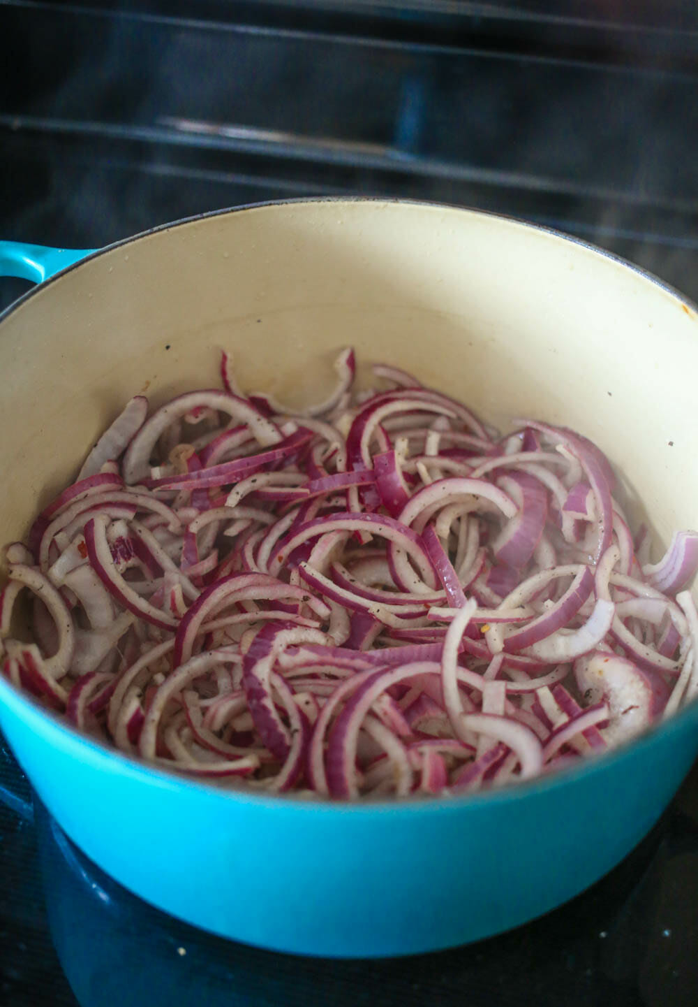 Onions cooking on stove