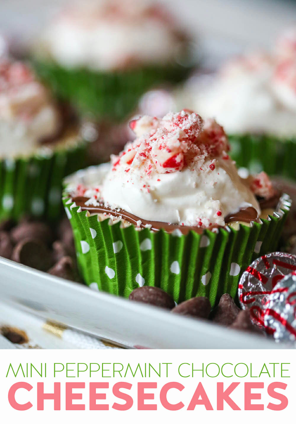 Mini Peppermint Chocolate Cheesecakes from Our Best Bites