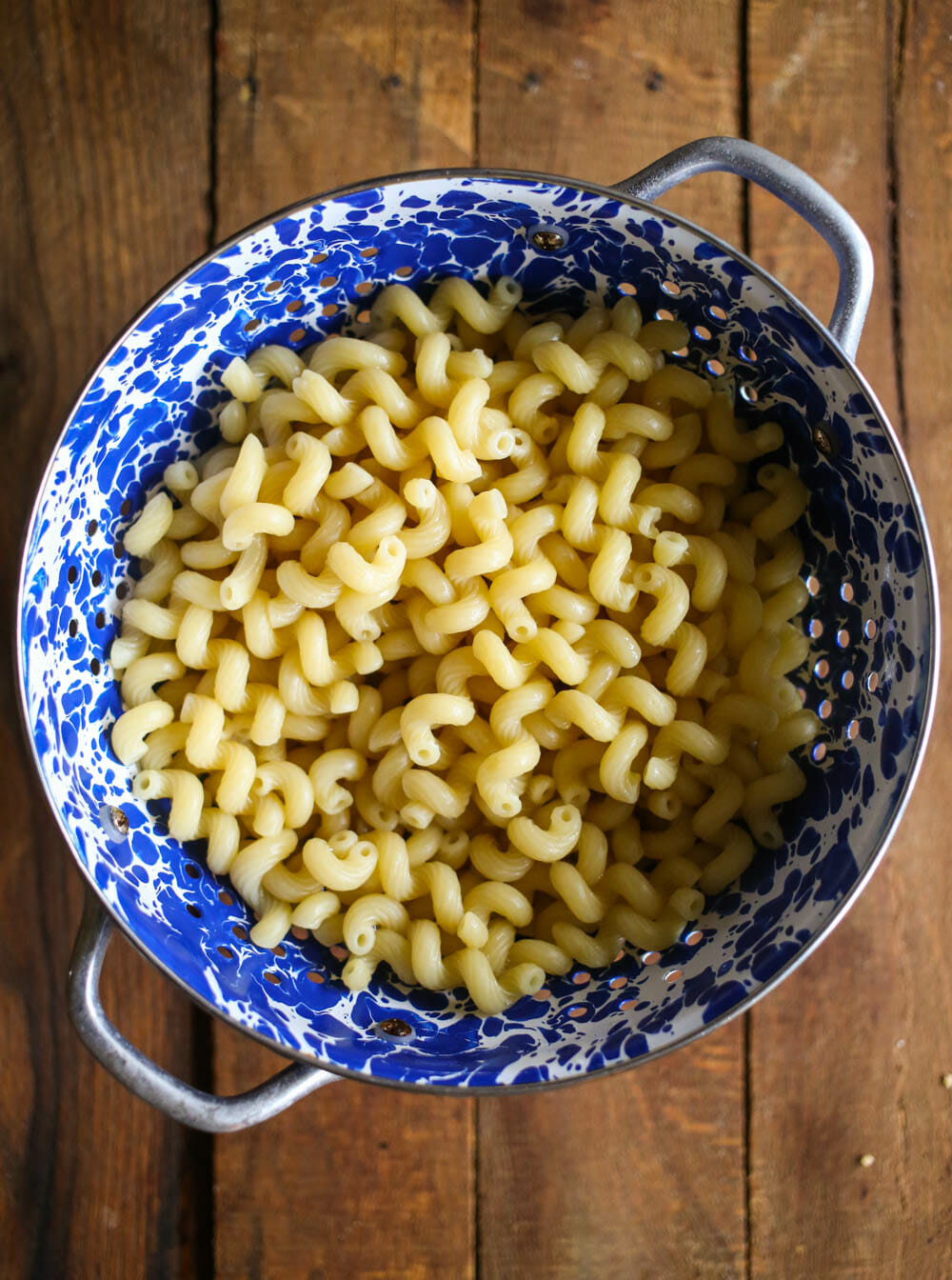 drained cooked pasta