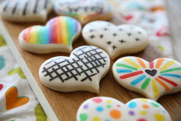 Modern Heart Cookies