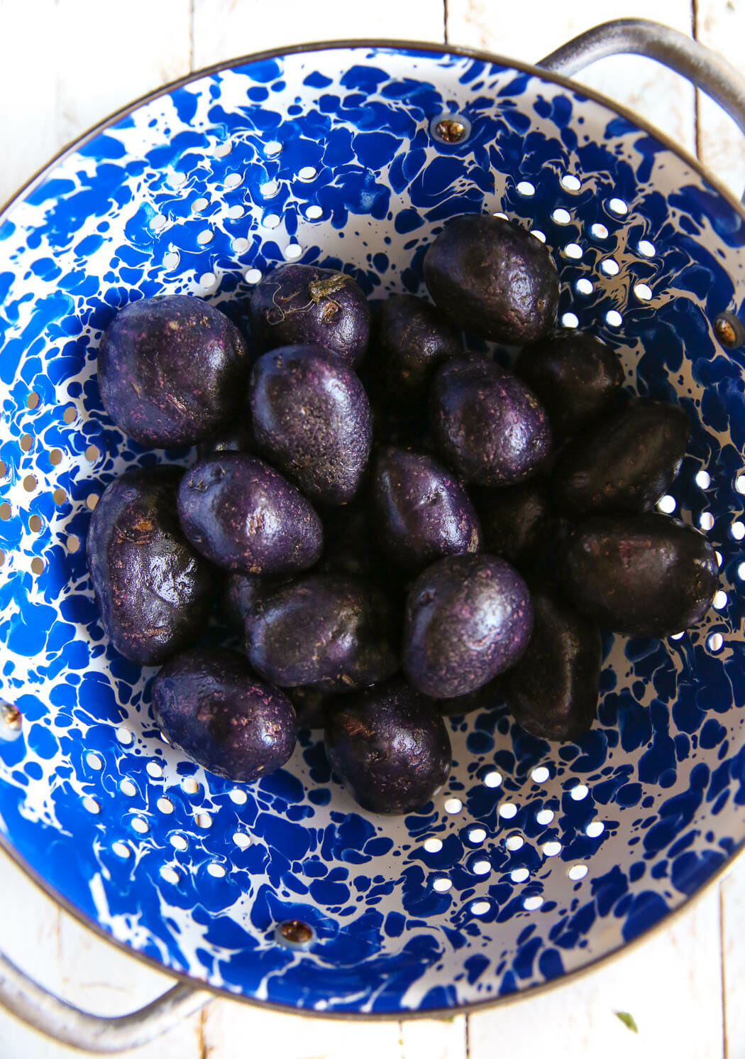baby potatoes in colander