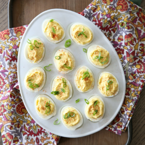 Perfect Deviled Eggs on a platter