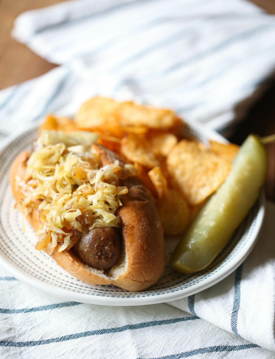 Bratwursts and Sauerkraut from Our Best Bites