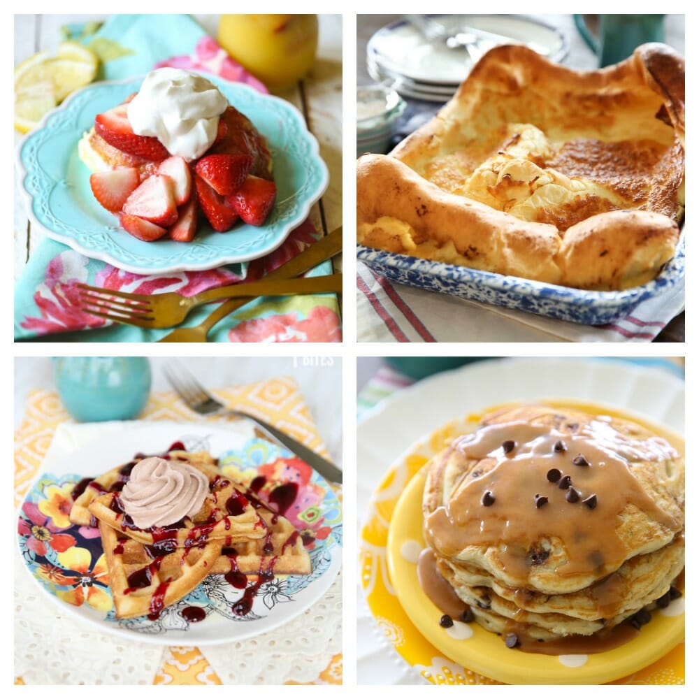 variety of brunch dishes